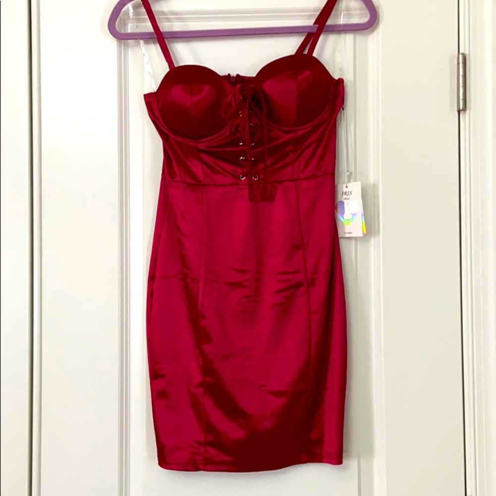 Satin stretch dress